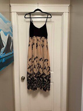 Elegant Covet Dress, LG, Black and Tan